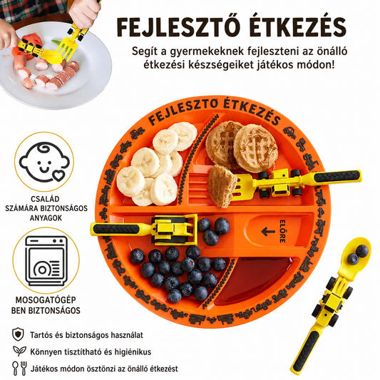 Gyerek Vacsorakészlet Evőeszközökkel